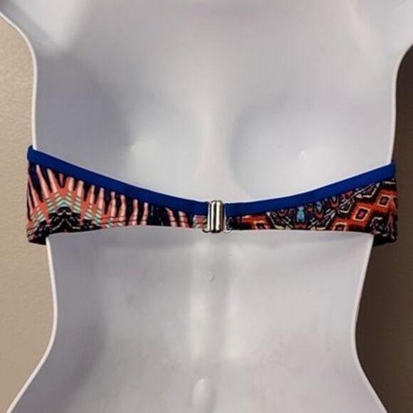 Coral Tropics Strapless Bikini Top Size Large - Picture 3 of 4